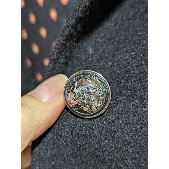 Margie Roth Boutique Posh Women's Single Button Wool Shawl Collar Jacket Medium - Picture 2 of 6